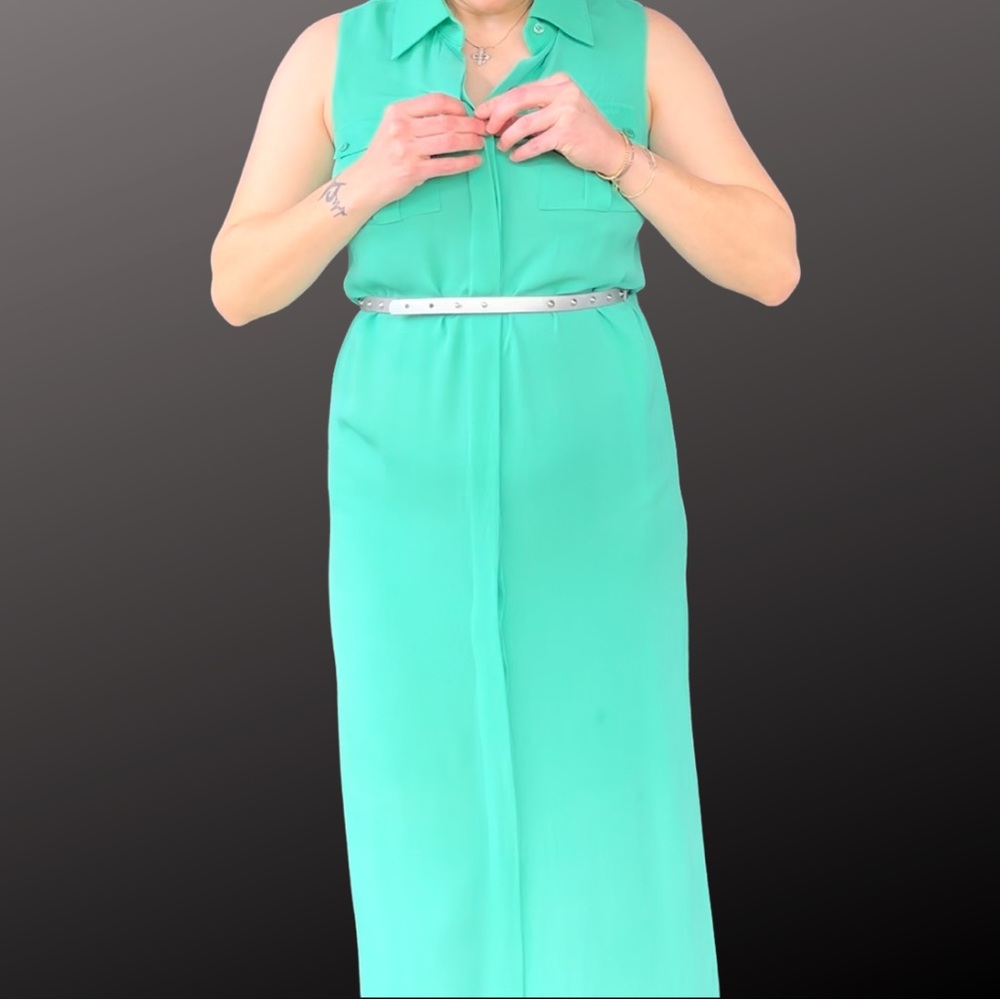 Per Se silk sleeveless dress, size 6.